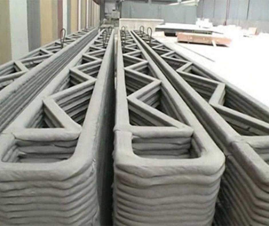 Blocos pré fabricados de concreto imprimidos em 3D
