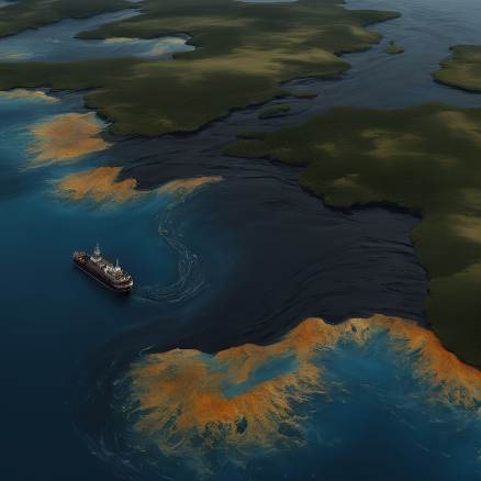 Derramamento de óleo e transporte marítimo –  impactos - descartes industriais e produtos químicos