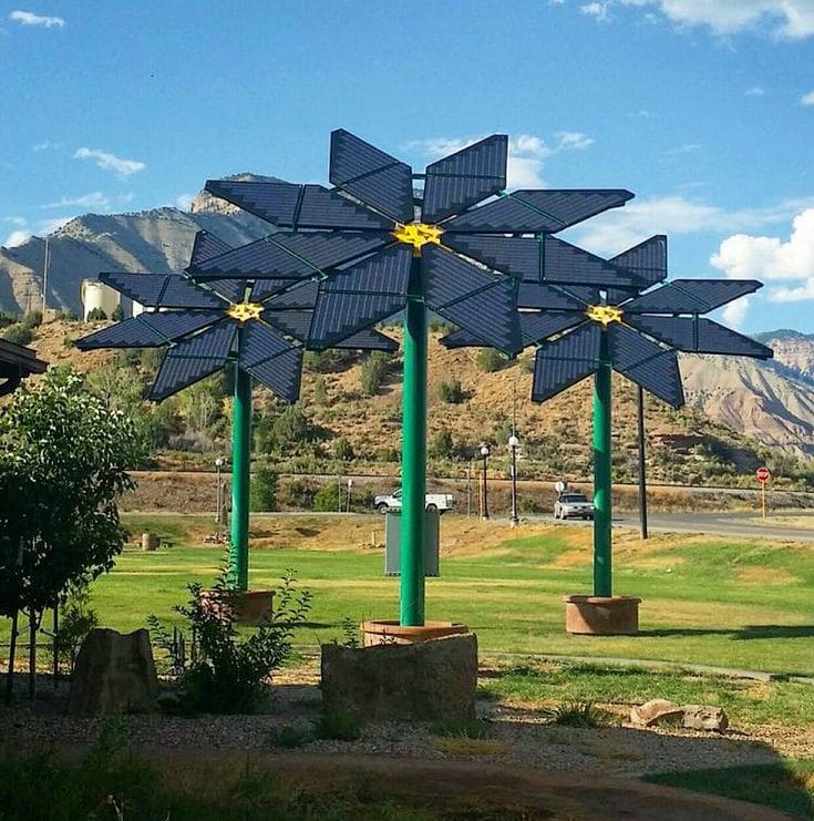 Árvores solares fotovoltaicas