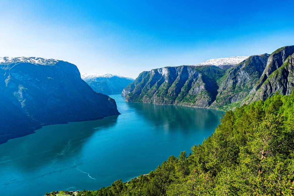 Fiord Sognefjord na Noruega