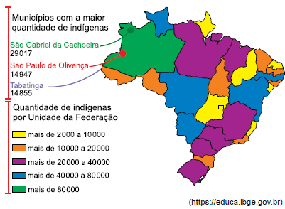 Mapa das comunidades indígenas do Brasil