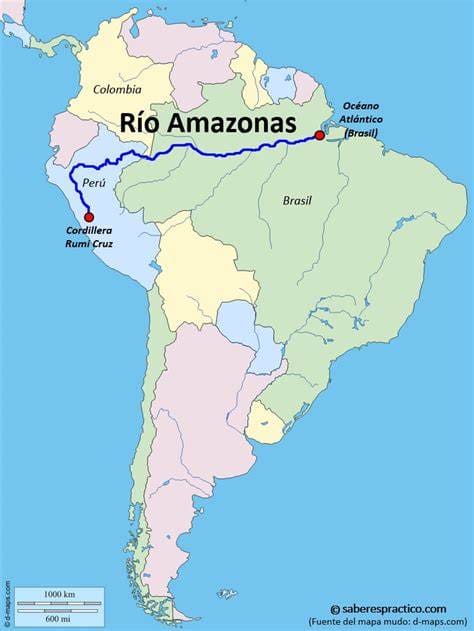 Mapa do rio Amazonas