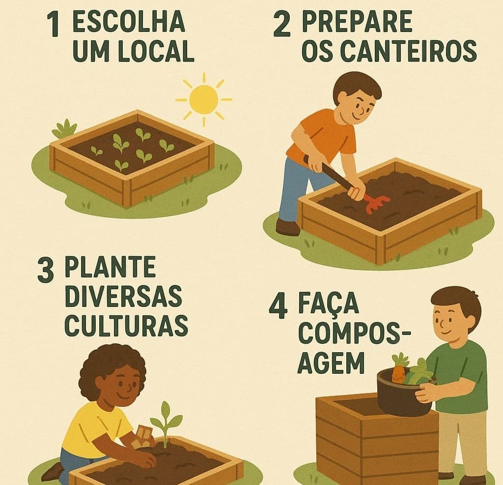 Criar uma horta escolar sustentável