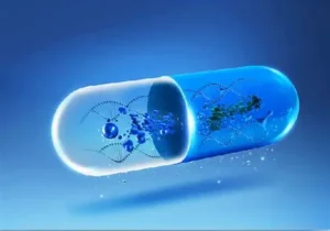 Uma cápsula de remédio com microcélulas representa bem a nanomedicina