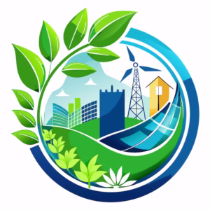 Globo com imagens de energias limpas, simbolizando a justiça energética