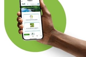 Mão segurando um celular que mostra a Ecopédia e demonstrando que se trata de site sobre sustentabilidade